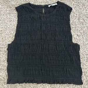 American Eagle Black Textured Top